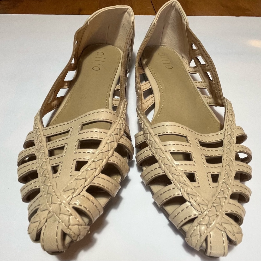 Ollio Women's Caged Flats